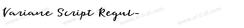 Variane Script Regul字体转换